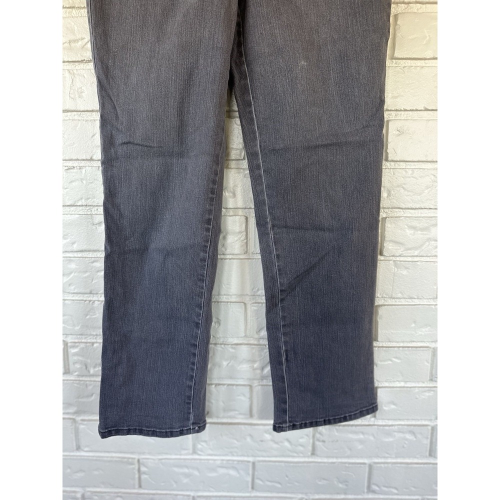 Gloria Vanderbilt Gray Straight Leg Jeans Women's Size 8 Embroidered Pockets - Picture 5 of 7